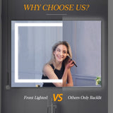 LED Bathroom Mirror 48x 36 Inch with lights, anti-Fog & Dimming Led Bathroom Vanity Mirror W134070938