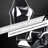 Gaming Chair, Ergonomic Video Game Chair for Adults, Adjustable Height Pu Leather Gamer Chair Office 07925118
