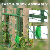 17" x 72" x 72" Outdoor Metal Garden Trellis with Climbing Net 32453469