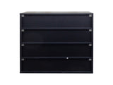 Shoe Box with RGB LED Light, Wooden Stackable Storage Box with Glass Door, Storage Bin W331P242617