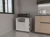 Correy 4-Shelf Microwave Cabinet with Caster White B06280096