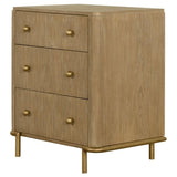 Sand Wash 3-drawer Nightstand with USB Ports B062P145556