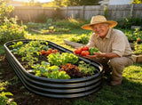 Galvanized Raised Garden Bed 8x4x1ft - Heavy Duty Metal Planter Box for Vegetables, Herbs & Flowers, W840P499241