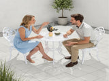 3 PCS Outdoor Set, All-Weather Cast Aluminum Rose Table and Chairs Set of 2, Patio 58855132
