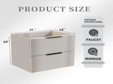 24 Inch Gray Bathroom Vanity without Sink W3520P503848