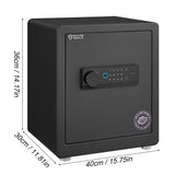 1.52 Cuft Safe Box, Solid Alloy Steel Office Hotel Home Safe, Security Digital Safes Box with W328P271219