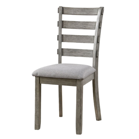 ZUN Gray Color Dining Chairs Padded Seat Set of 2pc Side Chair Ladder Back Kitchen Dining Room B011P246316