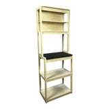 23.62" White and Black color Bakers Rack for Kitchen with Storage, Coffee Bar, 5-Tier Kitchen W1412P230430