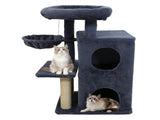Dark Gray 33.5" Multi-Level Cat Tree with 2-Tier Condo, Sisal Scratching Posts & Anti-Toppling 77833492