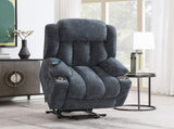 Blue Power Lift Recliner with Heating and Massage B062P215447