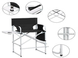 Silver White Iron Pipe Black Cloth Surface Plastic Sprayed Iron Round Pipe Director's Chair 70387054