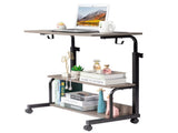 Grey Oak P2 15MM Particle Board with Melamine Coating Adjustable Computer Desk with 3 USB 2 AC 02657888