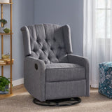 Classic Design, Manual Recliner Chair with 360-Degree Swivel 66842.00CHAR
