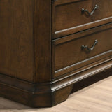 Maderne Traditional Wood 3-Drawer Nightstand, Antique Walnut/Brown T2574P225176