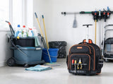 Rolling Tool Backpack, 110 lbs Capacity 45 Pockets Roller Tool Bag on Wheels 09205972