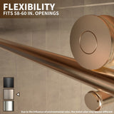 Frameless Sliding Shower Door 58-60 in. W x 76 in. H, Bathroom Sliding Door with 5/16" Clear W2619P202930