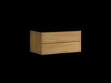 Alice30-106, Wall mount cabinet WITHOUT basin, Natural oak color, with two drawers, Pre-assembled W1865P147102