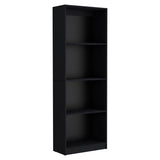 ZUN Home Bookcase with 4-Shelf Modern Display Unit for Books and Decor -Black -Office B200137817