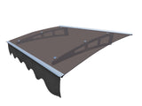 DA4734C Series Door Window Awning Canopy Made of 0.137 Inch Thick Crystal Solid Polycarbonate Sheet W2205P180057