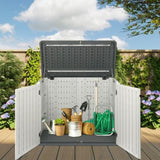 Outdoor Storage Shed, 34 Cu Ft Horizontal Outdoor Storage Cabinet, Lockable Outdoor Storage Box for 04808708