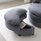 360&deg Swivel Accent Barrel Chair Modern Comfy Round Reading Sofa Swivel Chairs Circle Lounge Chair W1117P236582