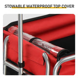 Q235 steel pipe 96*75*58cm bicycle trailer rack black and red 100kg cargo trailer with handle 68255169