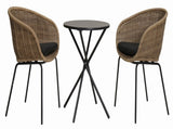 Outdoor Wicker Rattan Bucket Chair with Cushion - Set of 2 Weather-Resistant Patio Chair W3990P464935