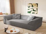 3-in-1 Convertible Sofa Bed, 79.5" Modern Deep Seat Couch with 2 Pillows, 3-Seater Sofa, Sparkling W3219P369308