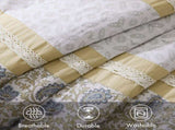 9 Piece Cotton Percale Comforter Set Yellow Queen B03597196