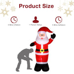 ZUN 8ft with 4 String Lights Inflatable Garden Santa Claus Decoration 17564043