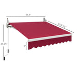 ZUN Patio Retractable Awning -AS （Prohibited by WalMart） 05832180