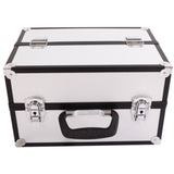 ZUN SM-2083 Aluminum Alloy Makeup Train Case Jewelry Box Organizer Silver 53090133