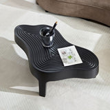 47.24''Fiberglass Clound Coffee Table for Living Room,Matte Black Relief Table front of the Sofa, W2582P214811