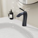 Matte Black Single Handle Lavatory Basin Sink Faucet W1217P214964
