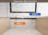 Frameless Single sliding shower door 48 "W x 76" H, 1/4 " Clear Tempered Glass, Explosion W1675P412310