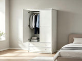 () Particleboard Wardrobe with Melamine Finish Featuring 2 Doors and 2 Drawers 40223349