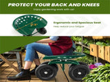 360&deg Garden Rolling Workseat with Swivel Seat and Adjustable Height 95861323
