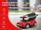 3-in-1 Kids Ride On Push Car for 12-36 Months Removable Handle Anti-Roll Board Horn Music Red 32867786