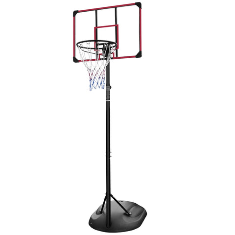 ZUN Portable Basketball Hoop System Stand Height Adjustable 7.5ft - 9.2ft with 32 Inch Backboard and 18664402