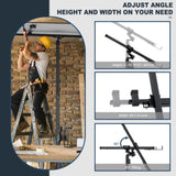 16ft Lift Drywall Panel Hoist Jack for Ceiling - Black W1550104608