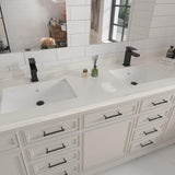 Single Handle Bathroom Faucet, Matte Black Single Hole Bathroom Faucet, Solid Brass Modern Bathroom W1386P331342