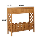 Wooden Planting Box With Storage Shelf 44984713