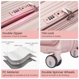 Luggage Sets 3 Piece, Expandable Carry On Luggage with TSA Lock Airline Approved, 100% PC W2098P189947