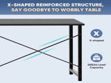 31" Computer Desk Gaming Table Home Office Writing Study Workstation with Sturdy Metal Frame, Black 78572332