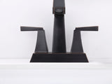2-Handle Bathroom Sink Faucet Oil Rubbed Bronze 4 Inches Centerset Vanity Faucet 3 Hole with Pop Up 07577165