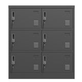 ZUN 6-Door Employee Storage Locker, Metal Lockers for Office, Gym, School, and Homewith Card Slot T2398P205946