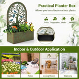 ZUN 2PCS Decorative Raised wall-mounted Garden Bed 23617238