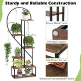 2PCS metal plant rack with 6 metal hooks 43234307