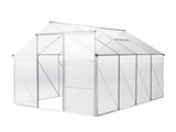 6x8 Hybrid Polycarbonate Greenhouse Silver 36140832