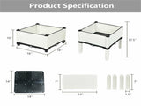 4PCS Elevated Planting Box White 62888170
